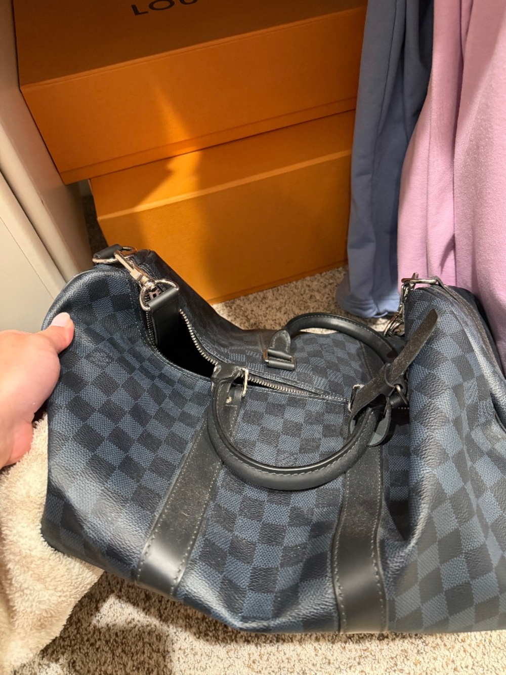 LOUIS VUITTON DAMIER GRAPHITE WEEKENDER BAG NEW - Picture 1 of 4